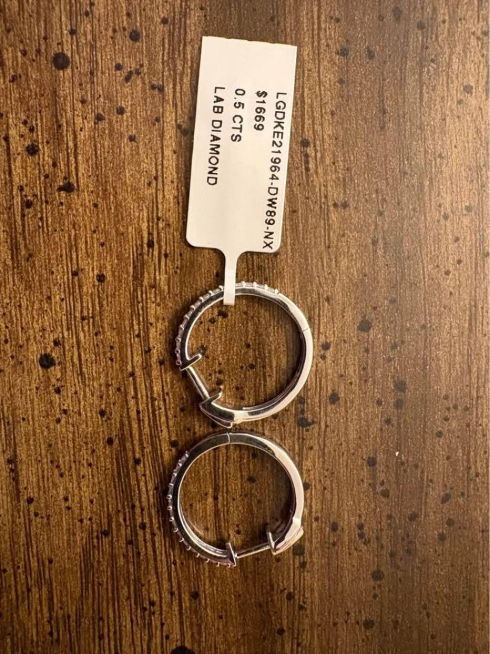 0.5 CTW Lab Diamond Hoop Earrings 925 Sterling